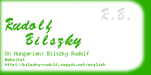 rudolf bilszky business card